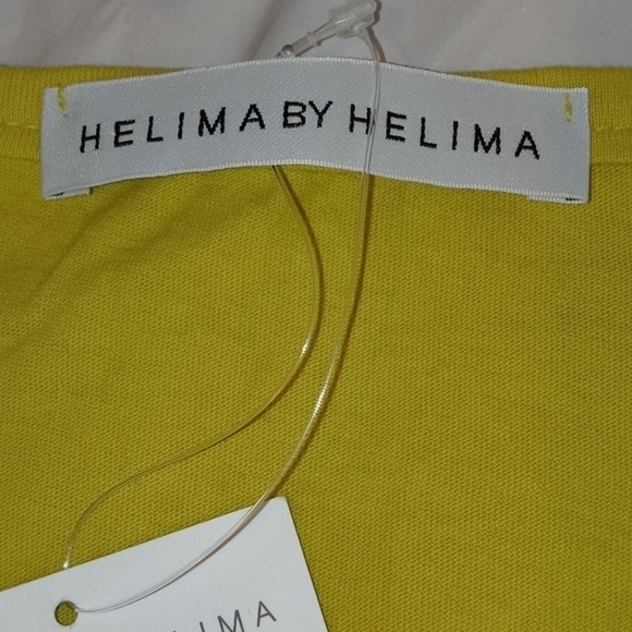 Helima by Helima tshirt lime green pit to pit 27" - Picture 6 of 8